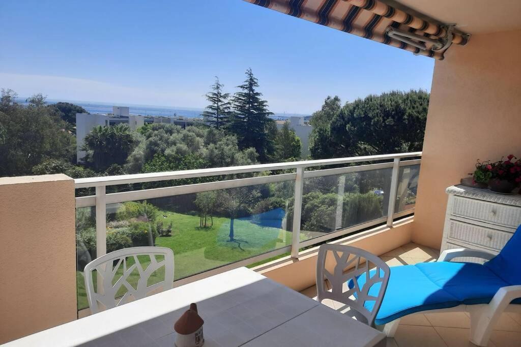 Apartmán T2 Avec Magnifique Vue Mer, Piscine, Clim, Parking Antibes Exteriér fotografie
