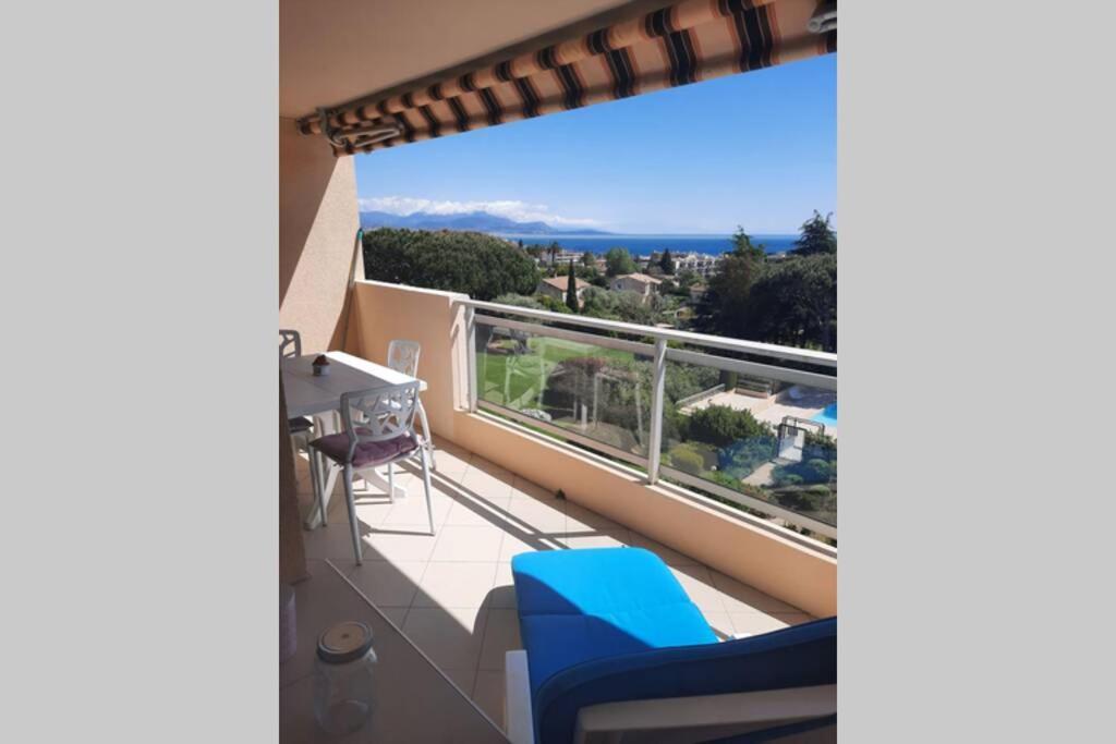 Apartmán T2 Avec Magnifique Vue Mer, Piscine, Clim, Parking Antibes Exteriér fotografie
